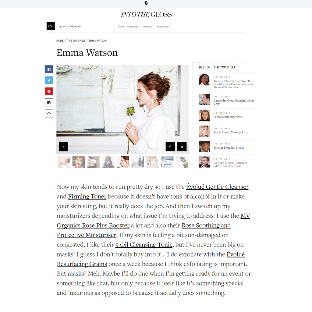 La Rutina De Belleza de Emma Watson, En Sus Propias Palabras